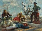Henry Scott Tuke The midday rest sailors yarning oil painting reproduction